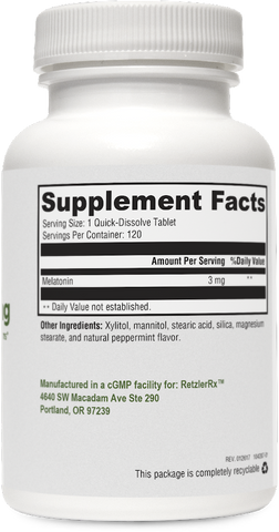 Melatonin 3 mg – Restful Sleep & Relaxation Support | RetzlerRx®