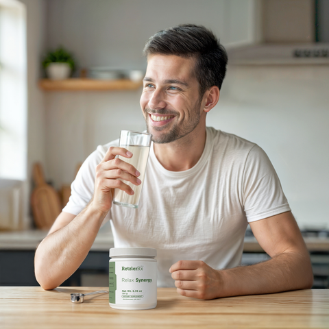 Relax Synergy – Unflavored Stress & Mood Balance Drink Mix | RetzlerRx®