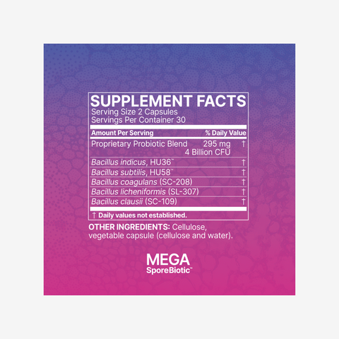 MegaSporeBiotic 60 Capsules by Microbiome Labs