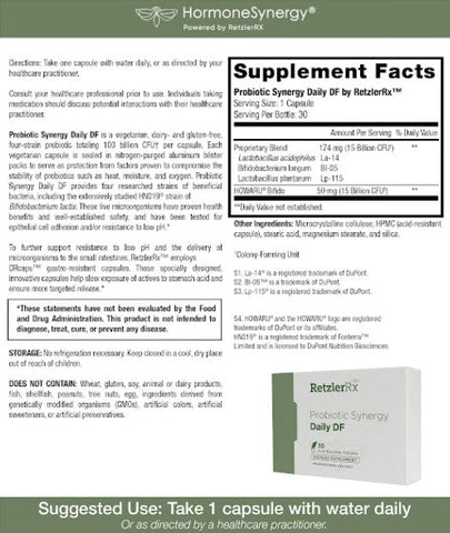 Probiotic Synergy Daily DF – Gut & Immune Health Support | RetzlerRx®