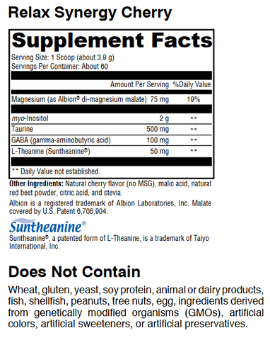 Relax Synergy – Cherry Drink Mix for Stress & Mood Balance | RetzlerRx® - Cherry