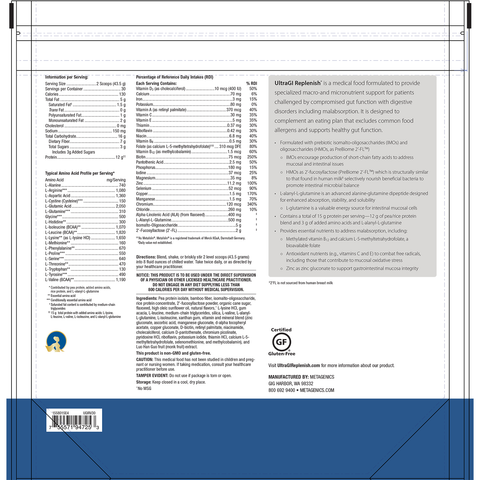 UltraGI Replenish® Vanilla 30 Servings - by Metagenics®