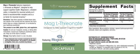 Magnesium L-Threonate Capsules - 120 Ct.