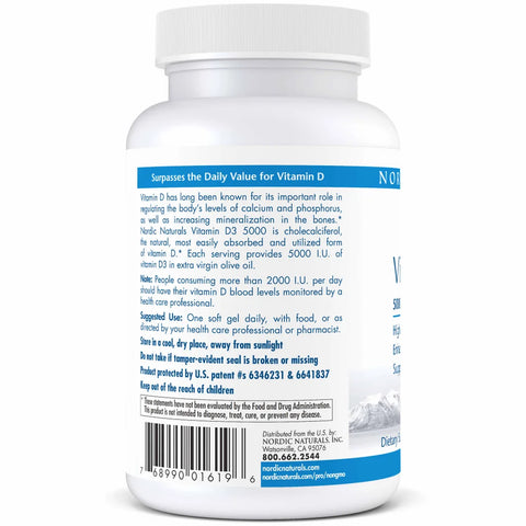 Nordic Naturals D3 5000 120 Softgels (Orange)