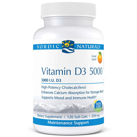 Nordic Naturals D3 5000 120 Softgels (Orange)