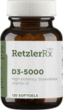 Vitamin D3 5000 IU 120 Softgels by RetzlerRx™