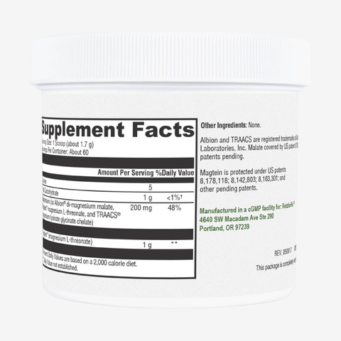 Magnesium L-Threonate Powder by RetzlerRx® | Brain Health & Cognitive Support | Magtein UNFLAVORED