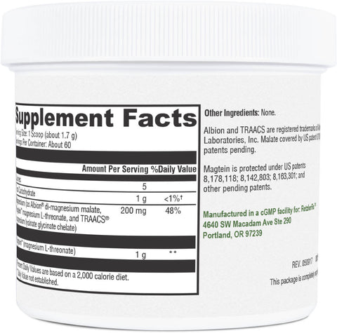Magnesium L-Threonate Powder by RetzlerRx® | Brain Health & Cognitive Support | Magtein UNFLAVORED
