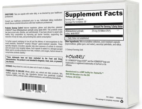 Probiotic Synergy Control - Gut Health with HOWARU® B420