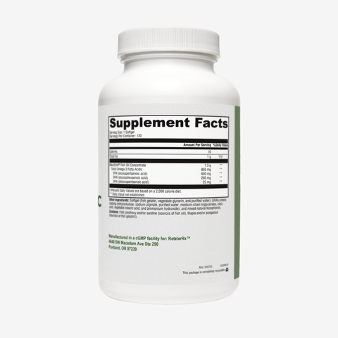 Pure Omega 1300 EC - Superior Absorption Fish Oil - 120 Capsules