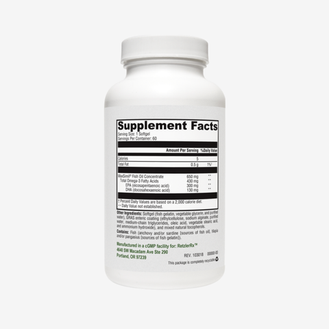 Pure Omega 650 EC - Superior Absorption Fish Oil - 60 Capsules