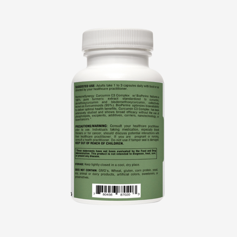 RetzlerRx® Curcumin C3 Complex  with BioPerine - 120  Capsules