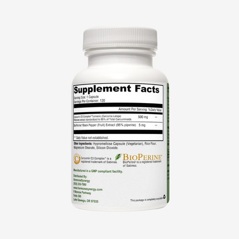 RetzlerRx® Curcumin C3 Complex  with BioPerine - 120  Capsules