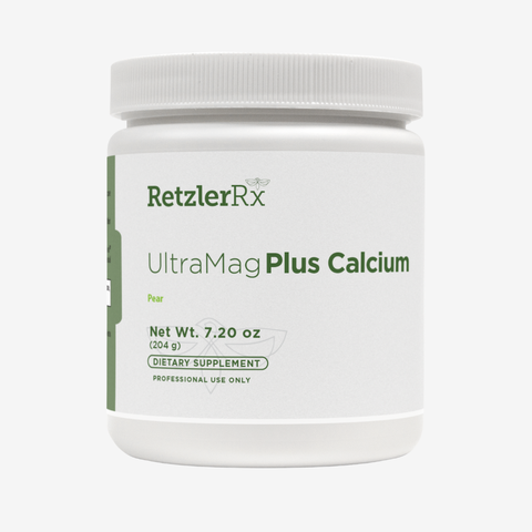 RetzlerRx® UltraMag Plus Calcium | Patented Albion® Calcium & Magnesium Supplement | Highly Absorbable & Gentle on Digestion | 30 Servings