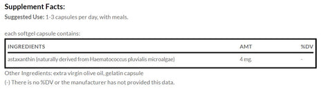 Astaxanthin 120 Softgels by Pure Encapsulations