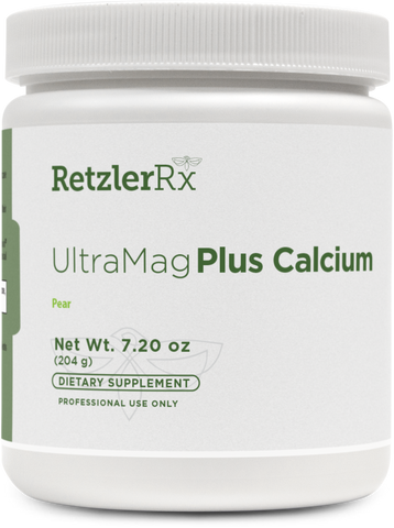 RetzlerRx® UltraMag Plus Calcium | Patented Albion® Calcium & Magnesium Supplement | Highly Absorbable & Gentle on Digestion | 30 Servings