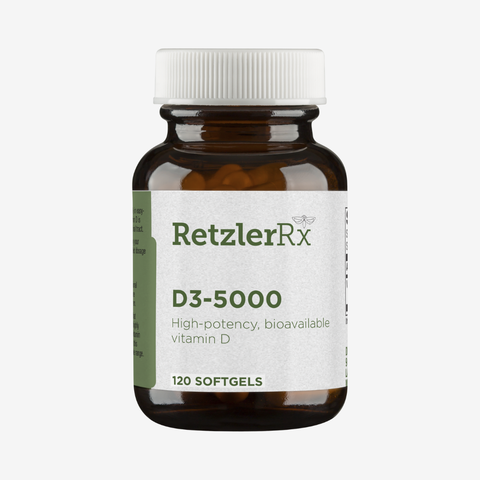 Vitamin D3 5000 IU - High Potency, Bioavailable | 120 Softgels