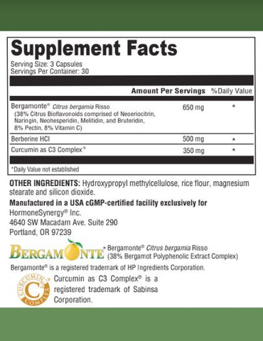 CholestProtect - Citrus Bergamot, Curcumin and Berberine