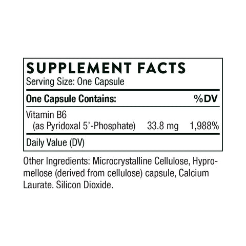 Thorne Pyridoxal 5'-Phosphate Vitamin B6 180 Caps