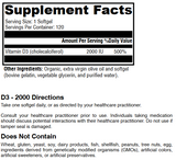 Vitamin D3 2000 IU - 120 Softgels by RetzlerRx™