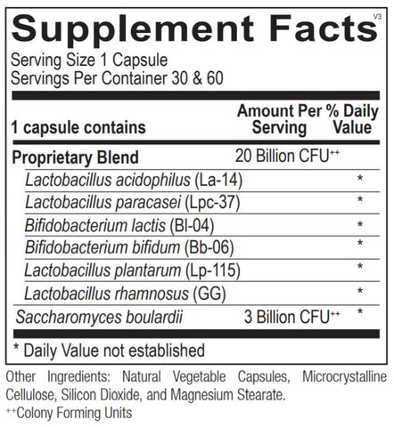 Ortho Biotic Capsules (20 Billion CFU) - 30 Capsules