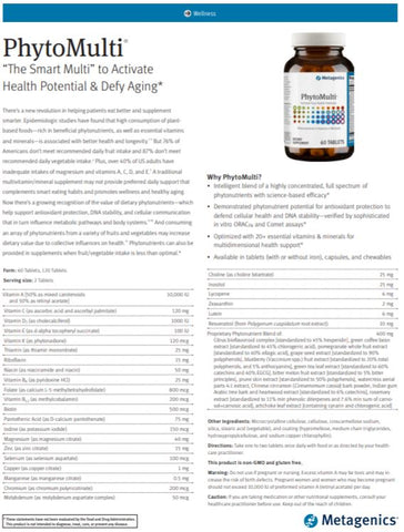 PhytoMulti® w/o Iron by Metagenics® 120 Tablets